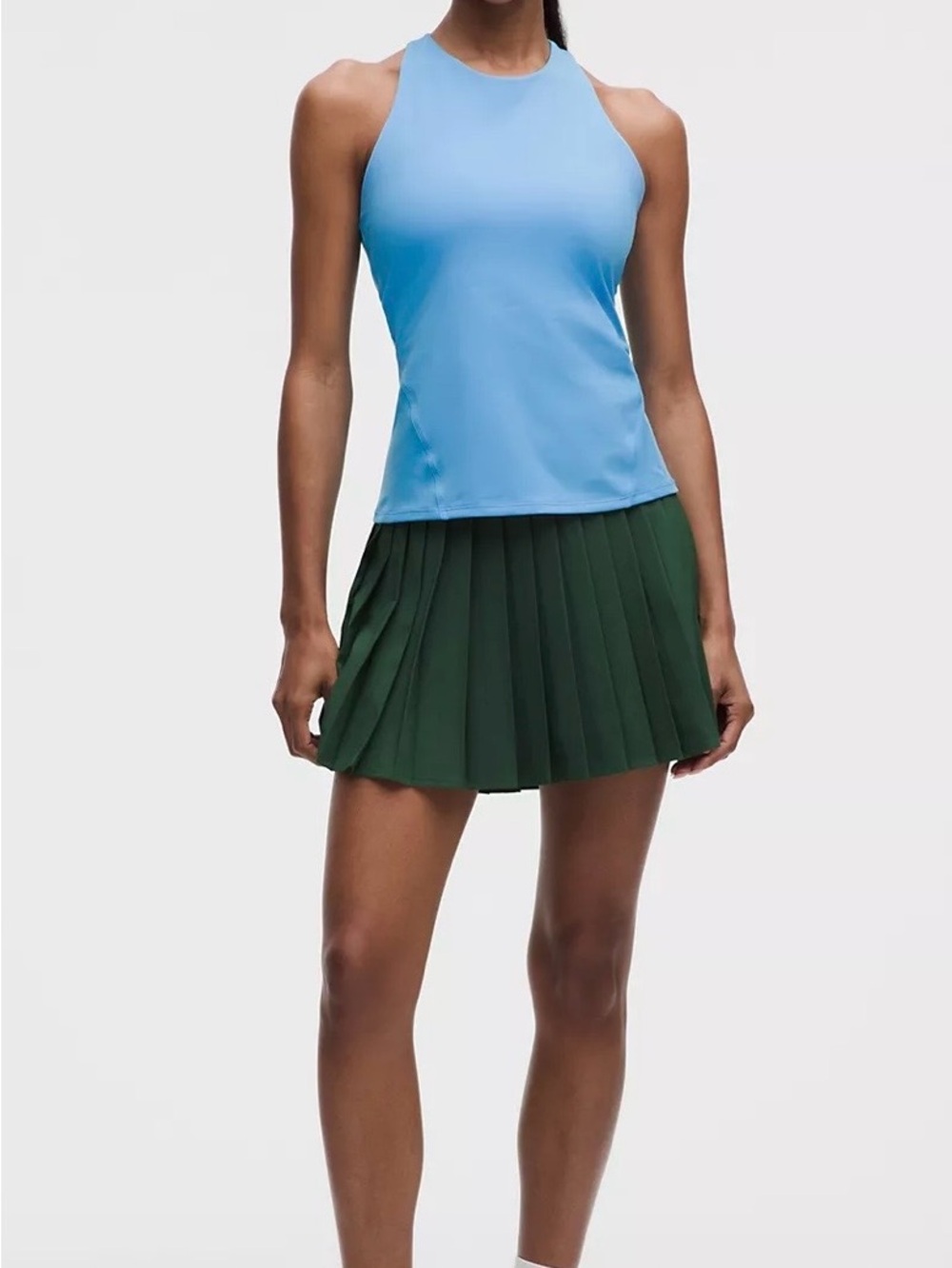 Lululemon athletica Pleated Mini Skirt in ivy grove green NEW